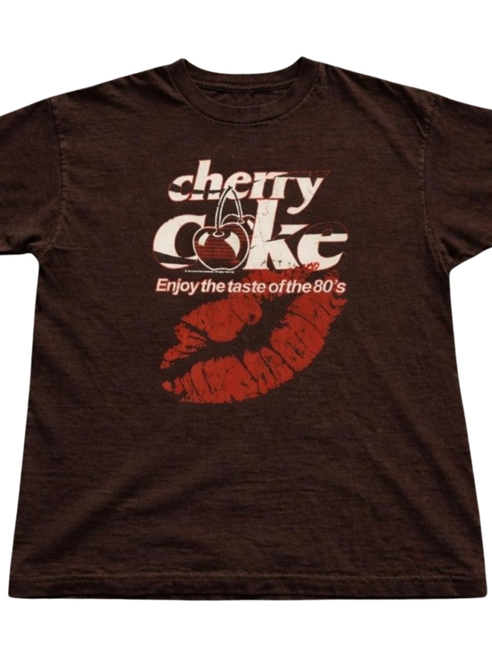 Dark Brown Cherry Coke Graphic Tee - Vintage Style Cherry Coke T- Shirt